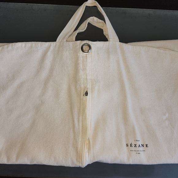 SEZANE BEIGE LINEN LONG GARMENT BAG - Picture 10 of 10